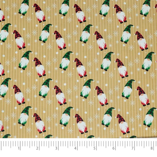SINGER Christmas Holiday Happy Gnomes Cotton Fabric
